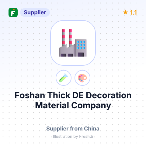 Foshan Thick DE Decoration Material Company – summary card, no photo uploaded yet
