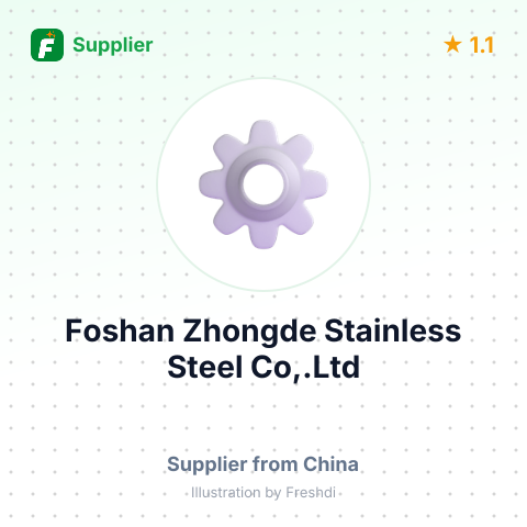 Foshan Zhongde Stainless Steel Co,.Ltd – summary card, no photo uploaded yet