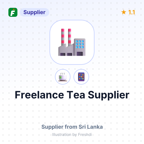 Freelance Tea Supplier  – summary card, no photo uploaded yet