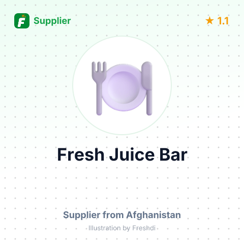Fresh Juice Bar – summary card, no photo uploaded yet