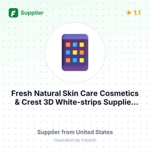 Fresh Natural Skin Care Cosmetics & Crest 3D White-strips Supplies Inc. – summary card, no photo uploaded yet