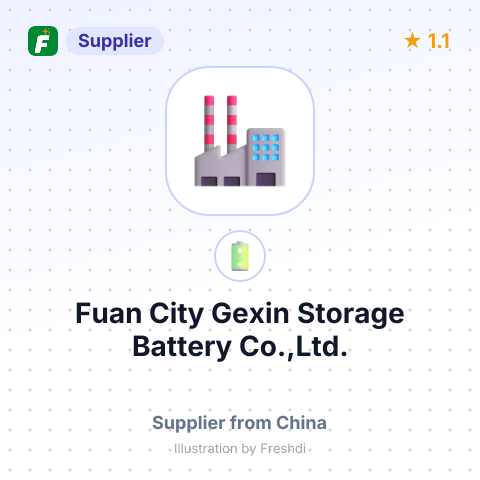Fuan City Gexin Storage Battery Co.,Ltd. – summary card, no photo uploaded yet