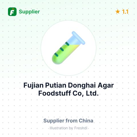 Fujian Putian Donghai Agar Foodstuff Co, Ltd. – summary card, no photo uploaded yet