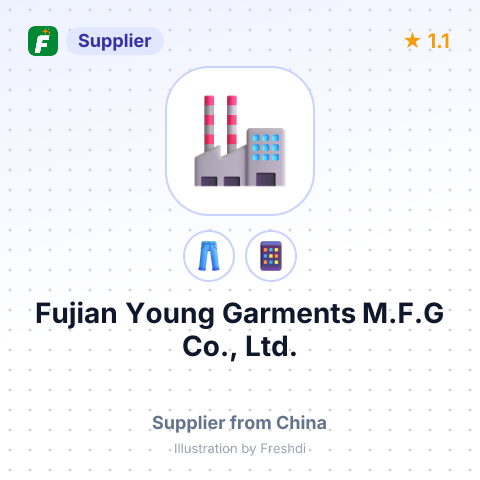 Fujian Young Garments M.F.G Co., Ltd. – summary card, no photo uploaded yet