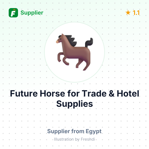 Future Horse for Trade & Hotel Supplies – summary card, no photo uploaded yet