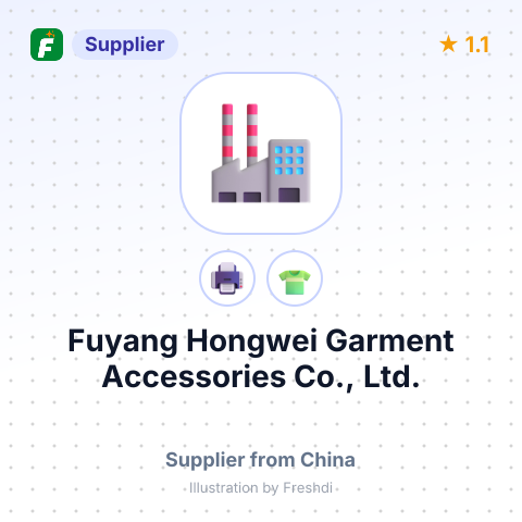 Fuyang Hongwei Garment Accessories Co., Ltd. – summary card, no photo uploaded yet