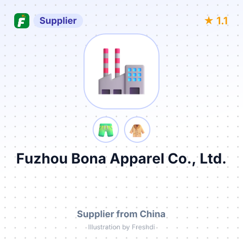 Fuzhou Bona Apparel Co., Ltd. – summary card, no photo uploaded yet