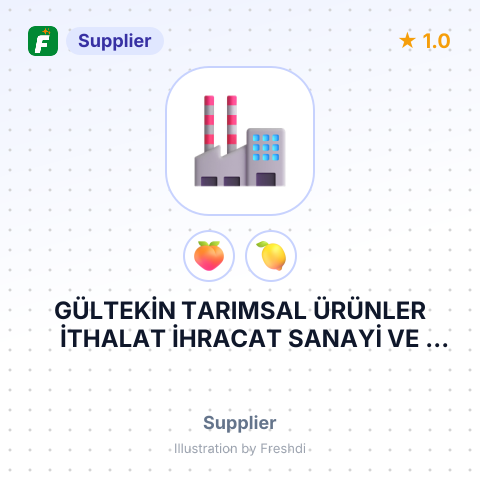 GÜLTEKİN TARIMSAL ÜRÜNLER İTHALAT İHRACAT SANAYİ VE TİCARET LİMİTED ŞİRKETİ – summary card, no photo uploaded yet