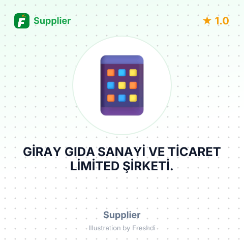 GİRAY GIDA SANAYİ VE TİCARET LİMİTED ŞİRKETİ. – summary card, no photo uploaded yet