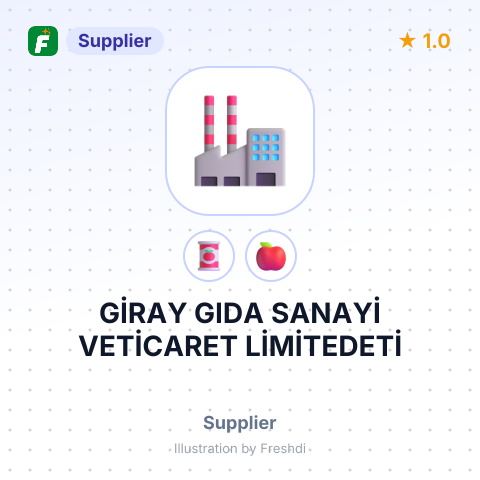 GİRAY GIDA SANAYİ VETİCARET LİMİTEDETİ – summary card, no photo uploaded yet