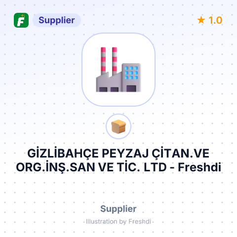 GİZLİBAHÇE PEYZAJ ÇİTAN.VE ORG.İNŞ.SAN VE TİC. LTD – summary card, no photo uploaded yet