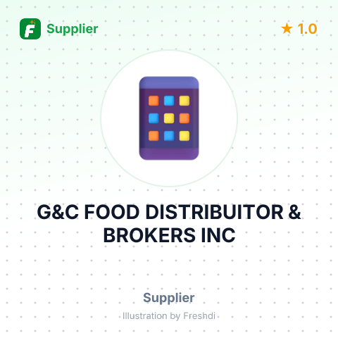 G&C FOOD DISTRIBUITOR & BROKERS INC – summary card, no photo uploaded yet