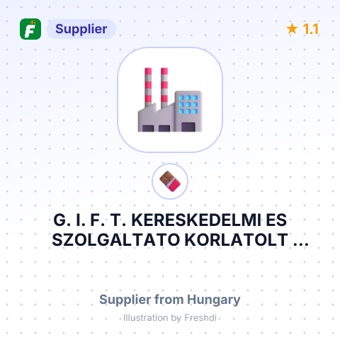 G. I. F. T. KERESKEDELMI ES SZOLGALTATO KORLATOLT FELELOSSEGU TARSASAG – summary card, no photo uploaded yet