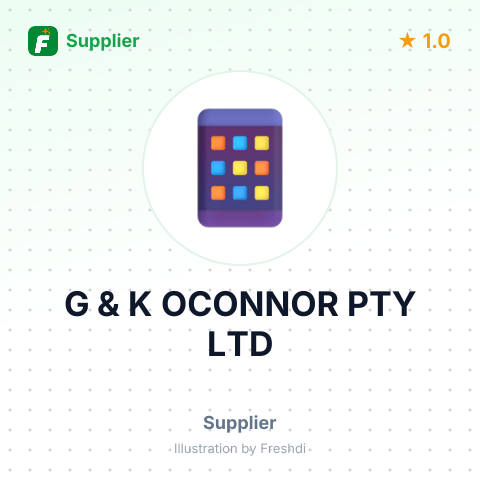 G & K OCONNOR PTY LTD – summary card, no photo uploaded yet
