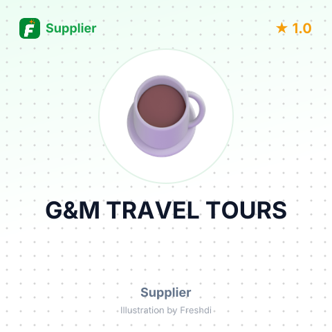 G&M TRAVEL TOURS – summary card, no photo uploaded yet