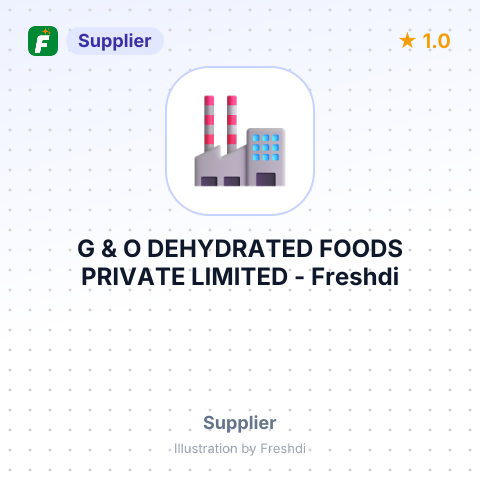 G & O DEHYDRATED FOODS PRIVATE LIMITED – summary card, no photo uploaded yet