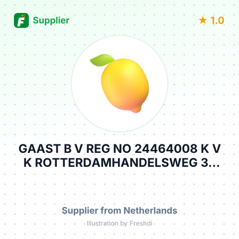 GAAST B V REG NO 24464008 K V K ROTTERDAMHANDELSWEG 35 2988 DB RIDDERKERK TH – summary card, no photo uploaded yet