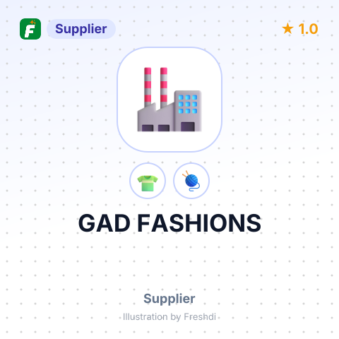 GAD FASHIONS – summary card, no photo uploaded yet