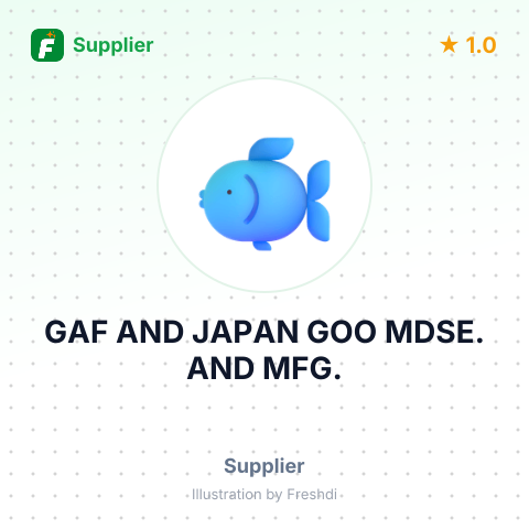 GAF AND JAPAN GOO MDSE. AND MFG. – summary card, no photo uploaded yet