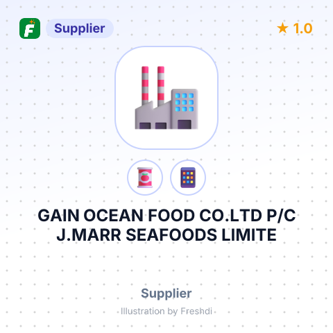 GAIN OCEAN FOOD CO.LTD P/C J.MARR SEAFOODS LIMITE – summary card, no photo uploaded yet