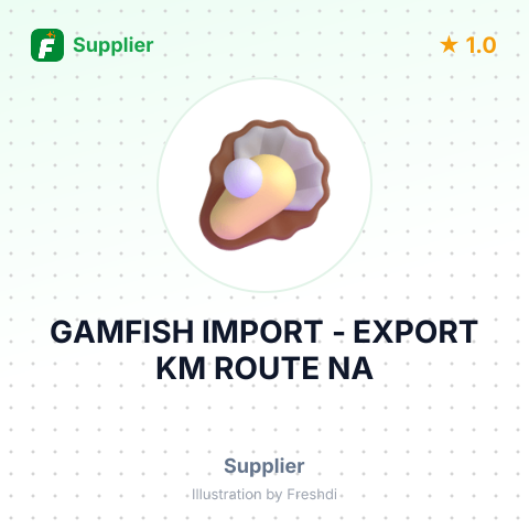 GAMFISH IMPORT - EXPORT KM ROUTE NA – summary card, no photo uploaded yet