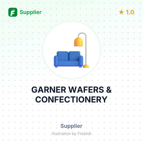GARNER WAFERS & CONFECTIONERY – summary card, no photo uploaded yet