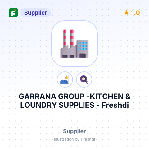GARRANA GROUP -KITCHEN & LOUNDRY SUPPLIES – summary card, no photo uploaded yet