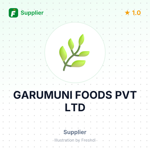 GARUMUNI FOODS PVT LTD – summary card, no photo uploaded yet