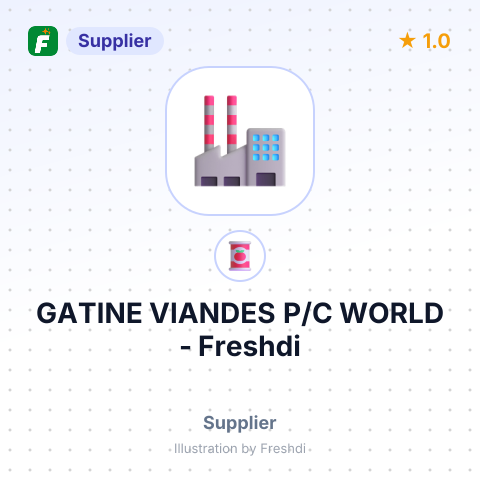 GATINE VIANDES P/C WORLD – summary card, no photo uploaded yet
