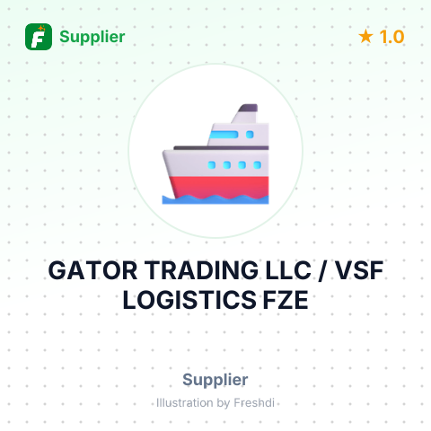 GATOR TRADING LLC / VSF LOGISTICS FZE – summary card, no photo uploaded yet