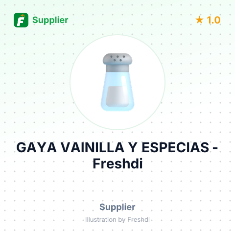 GAYA VAINILLA Y ESPECIAS – summary card, no photo uploaded yet