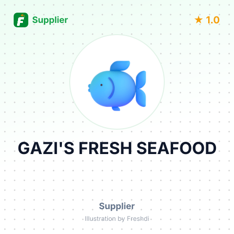 GAZI'S FRESH SEAFOOD – summary card, no photo uploaded yet