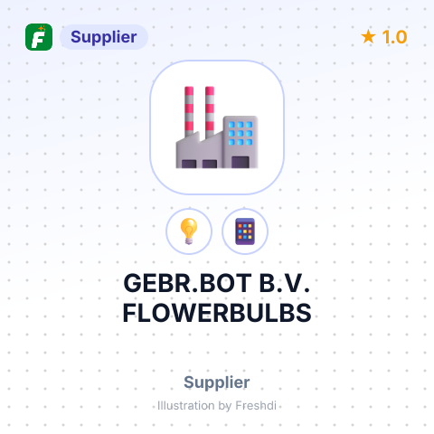GEBR.BOT B.V. FLOWERBULBS – summary card, no photo uploaded yet