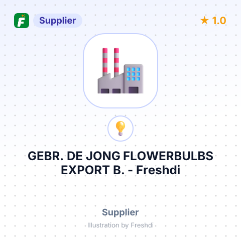 GEBR. DE JONG FLOWERBULBS EXPORT B. – summary card, no photo uploaded yet