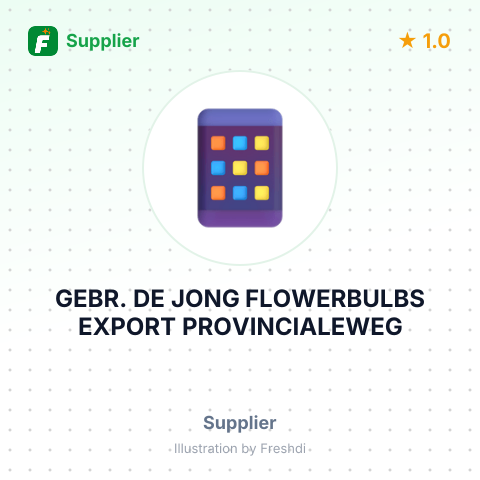 GEBR. DE JONG FLOWERBULBS EXPORT PROVINCIALEWEG – summary card, no photo uploaded yet