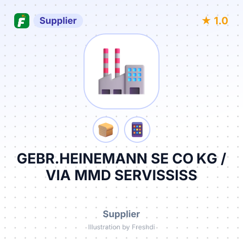 GEBR.HEINEMANN SE CO KG / VIA MMD SERVISSISS – summary card, no photo uploaded yet