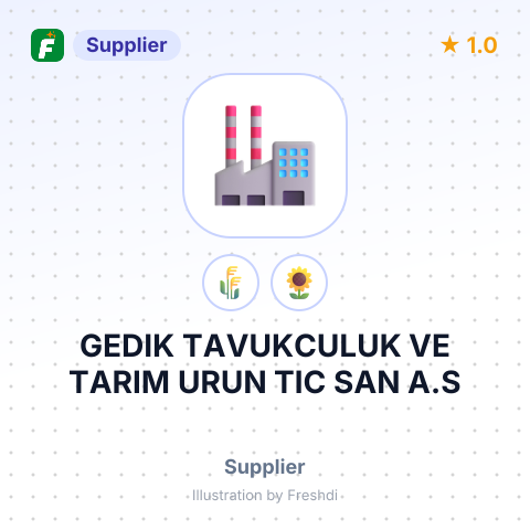 GEDIK TAVUKCULUK VE TARIM URUN TIC SAN A.S – summary card, no photo uploaded yet