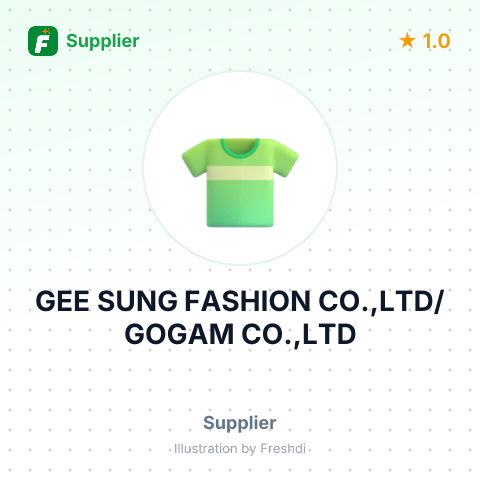 GEE SUNG FASHION CO.,LTD/GOGAM CO.,LTD – summary card, no photo uploaded yet