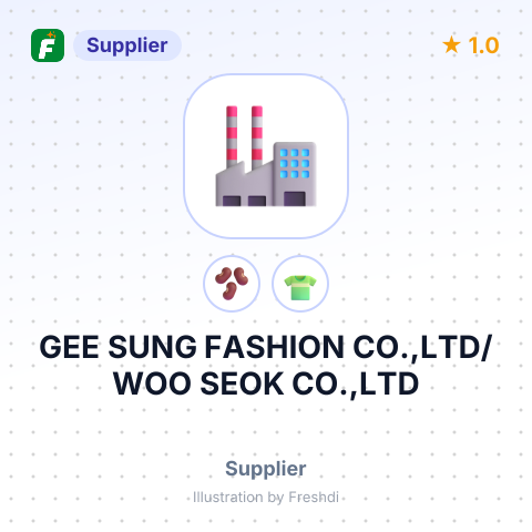 GEE SUNG FASHION CO.,LTD/WOO SEOK CO.,LTD – summary card, no photo uploaded yet