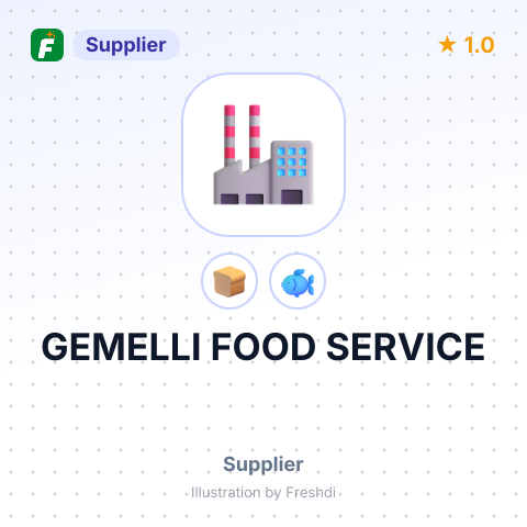 GEMELLI FOOD SERVICE – summary card, no photo uploaded yet
