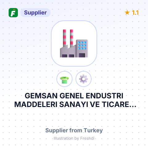 GEMSAN GENEL ENDUSTRI MADDELERI SANAYI VE TICARET AS – summary card, no photo uploaded yet