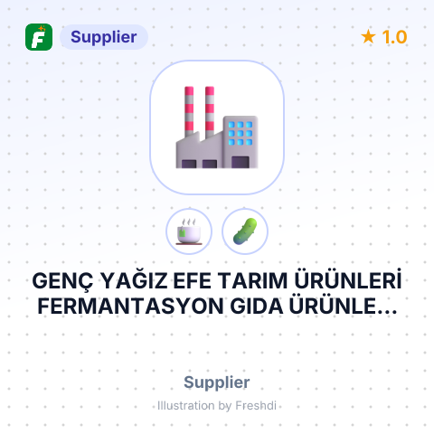 GENÇ YAĞIZ EFE TARIM ÜRÜNLERİ FERMANTASYON GIDA ÜRÜNLERİ SANAYİ TİCARET LİMİTED ŞİRKETİ. – summary card, no photo uploaded yet