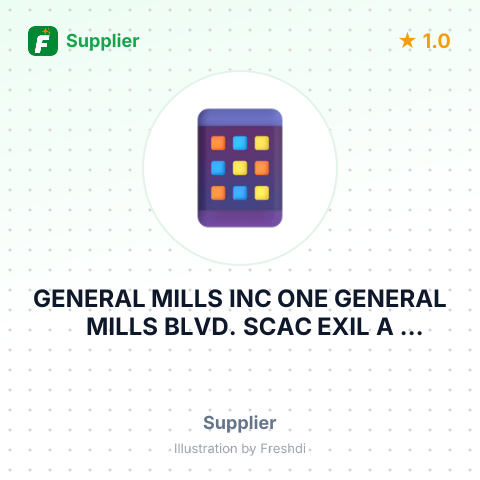 GENERAL MILLS INC ONE GENERAL MILLS BLVD. SCAC EXIL A MINNEAPOLIS MN US – summary card, no photo uploaded yet