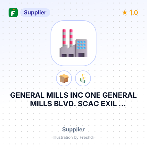 GENERAL MILLS INC ONE GENERAL MILLS BLVD. SCAC EXIL MINNEAPOLIS MN US – summary card, no photo uploaded yet