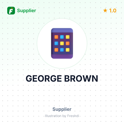GEORGE BROWN – summary card, no photo uploaded yet