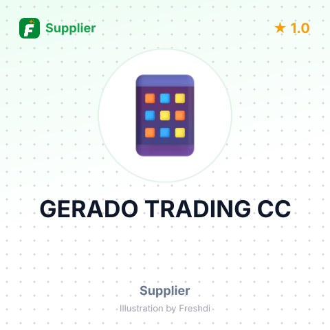 GERADO TRADING CC – summary card, no photo uploaded yet