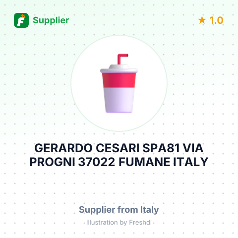 GERARDO CESARI SPA81 VIA PROGNI 37022 FUMANE ITALY – summary card, no photo uploaded yet