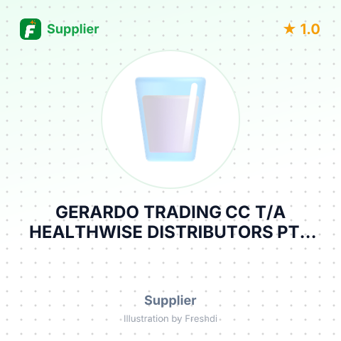 GERARDO TRADING CC T/A HEALTHWISE DISTRIBUTORS PTY LTD – summary card, no photo uploaded yet