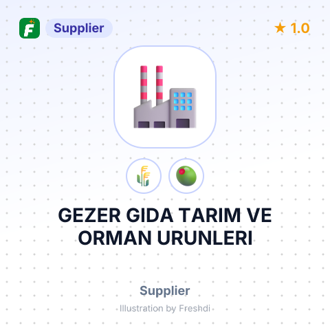 GEZER GIDA TARIM VE ORMAN URUNLERI – summary card, no photo uploaded yet