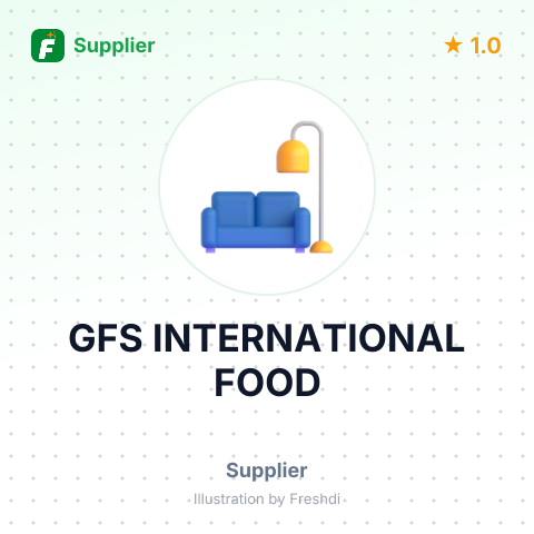 GFS INTERNATIONAL FOOD – summary card, no photo uploaded yet